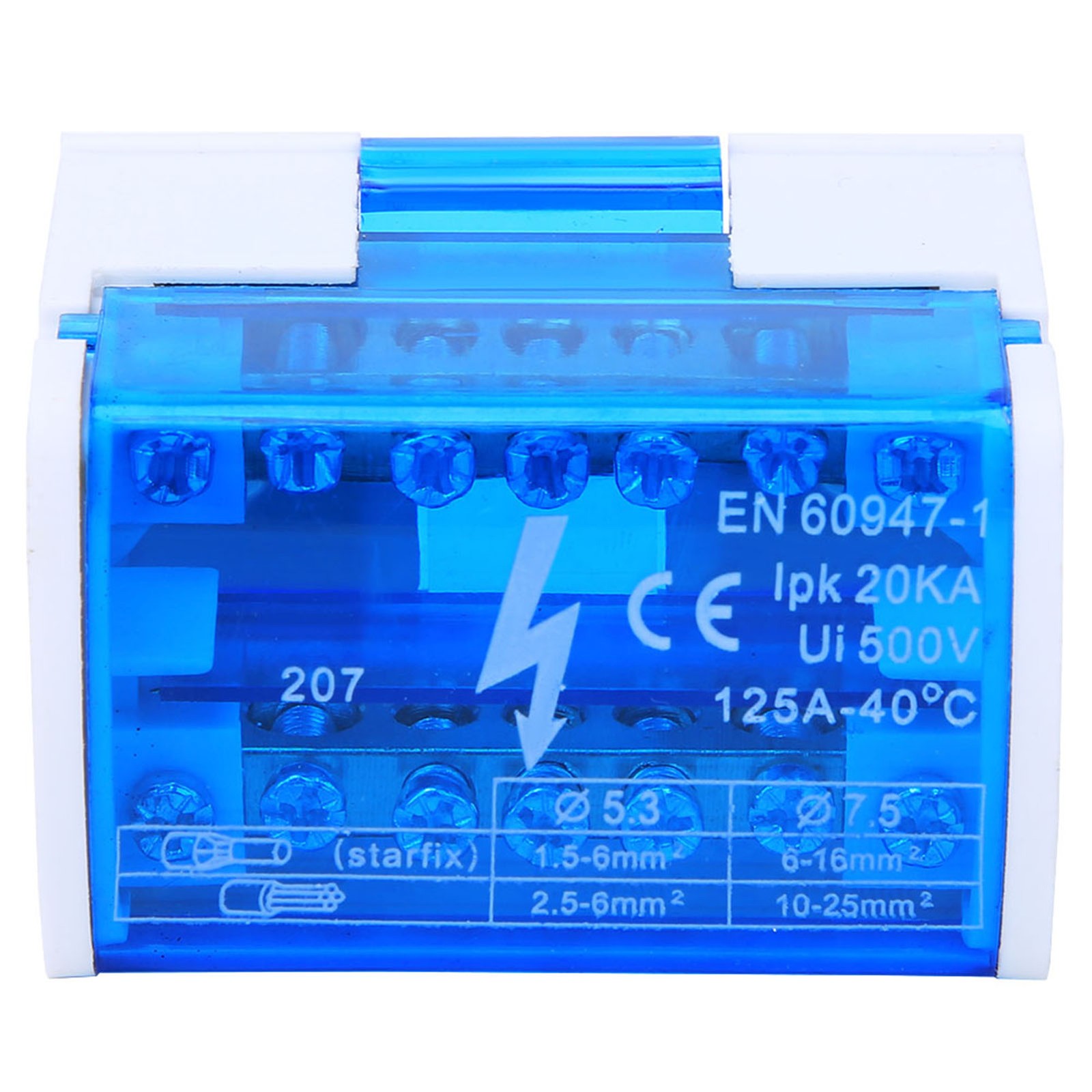 ­Terminal Distribution Box Din Rail 2-Level Single Phase With Transparent Dust