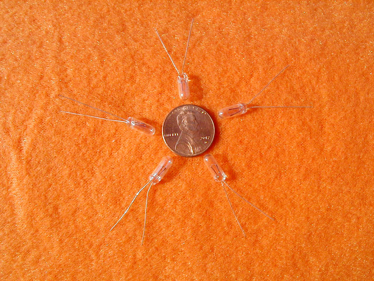 Light Bulbs, Lamps, Small, 8 Volt – Very Tiny, Miniature, Mini, 5 Bulbs