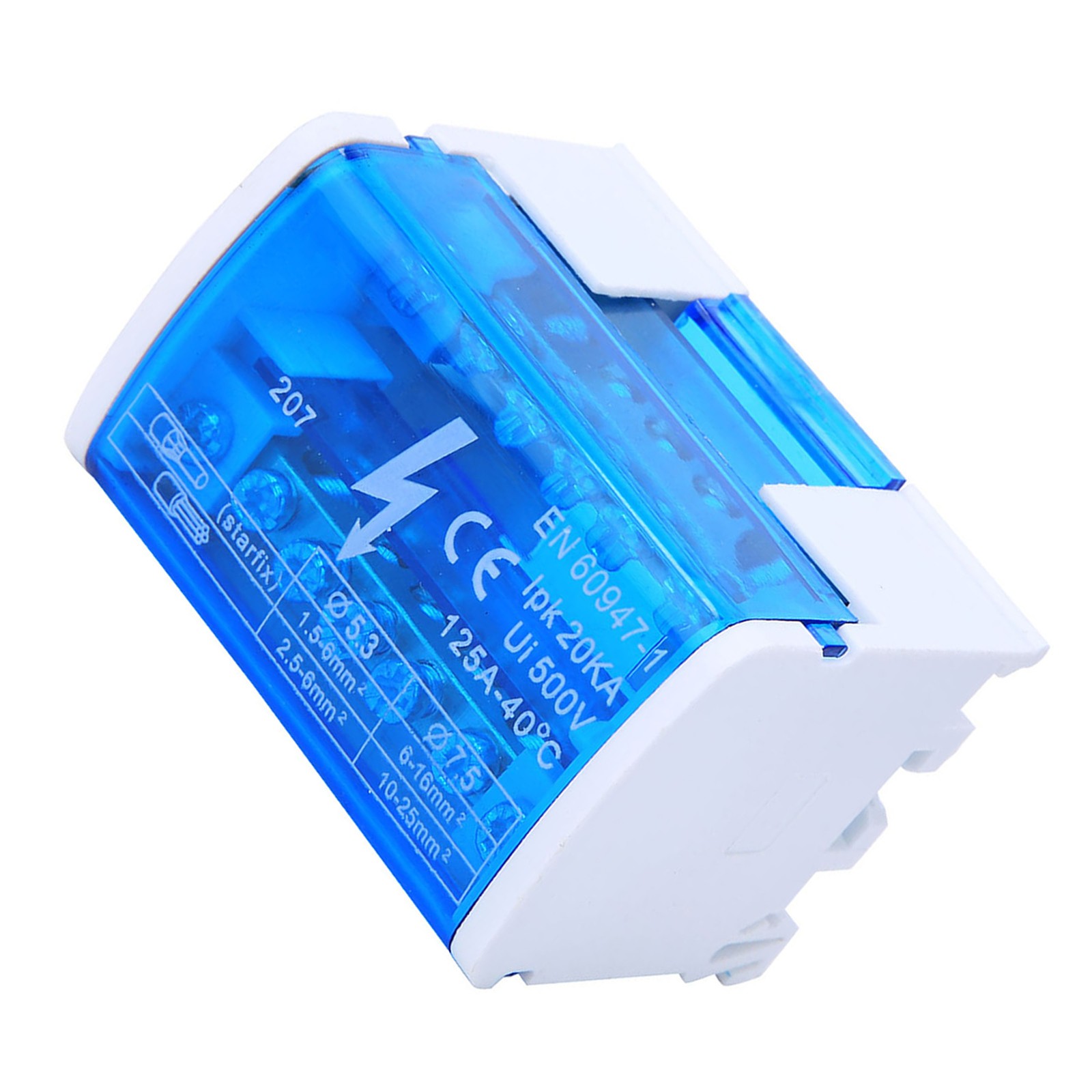 ­Terminal Distribution Box Din Rail 2-Level Single Phase With Transparent Dust