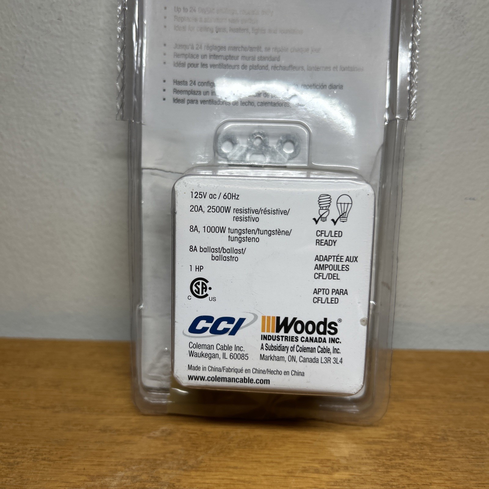 Woods Mechanical In-wall Timer 59745 Programmable 24 Hour PRO