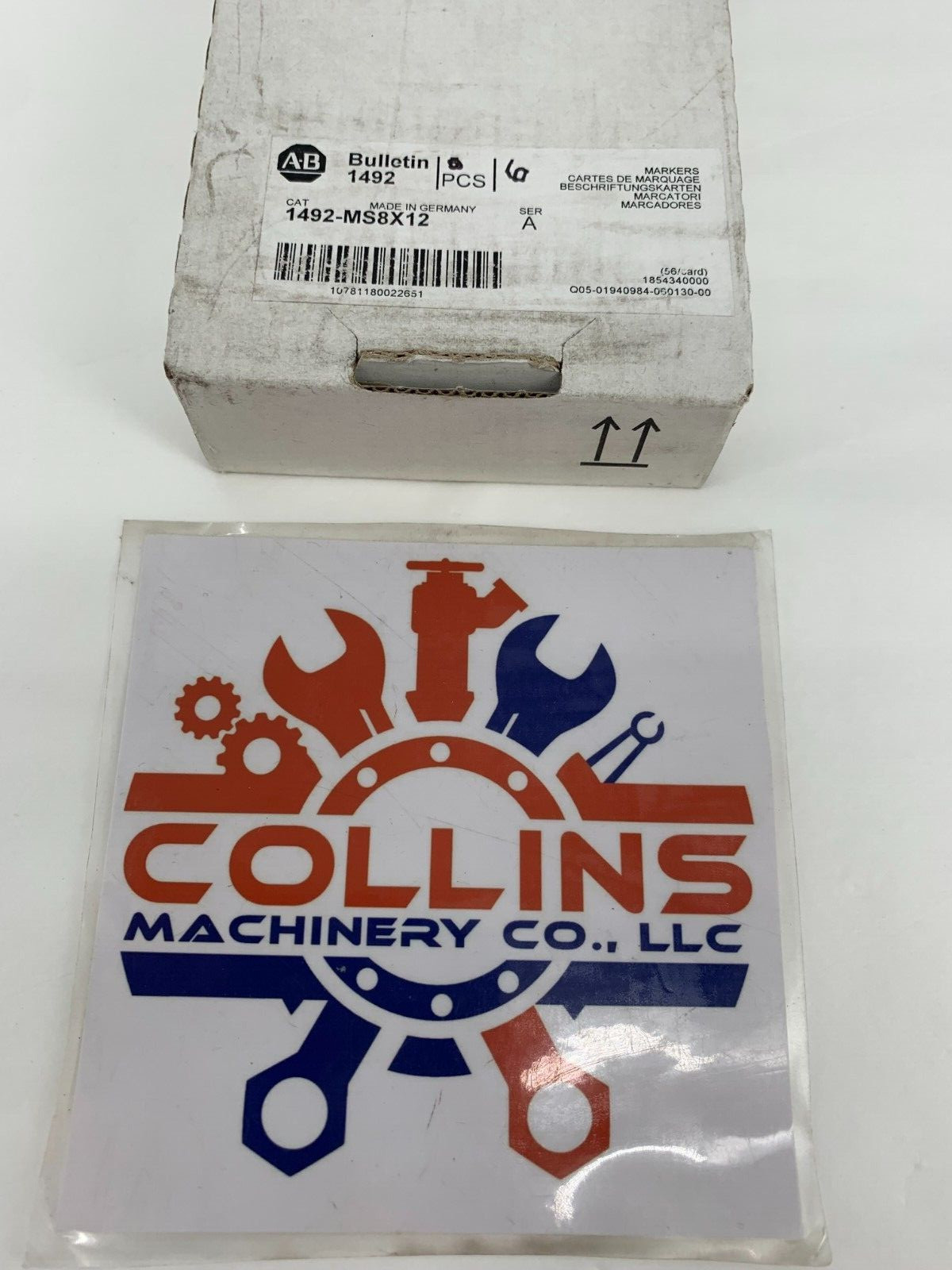 Allen-Bradley 1492-MS8X12 Snap In Marker Card White 8mm x 12mm 6-Cards