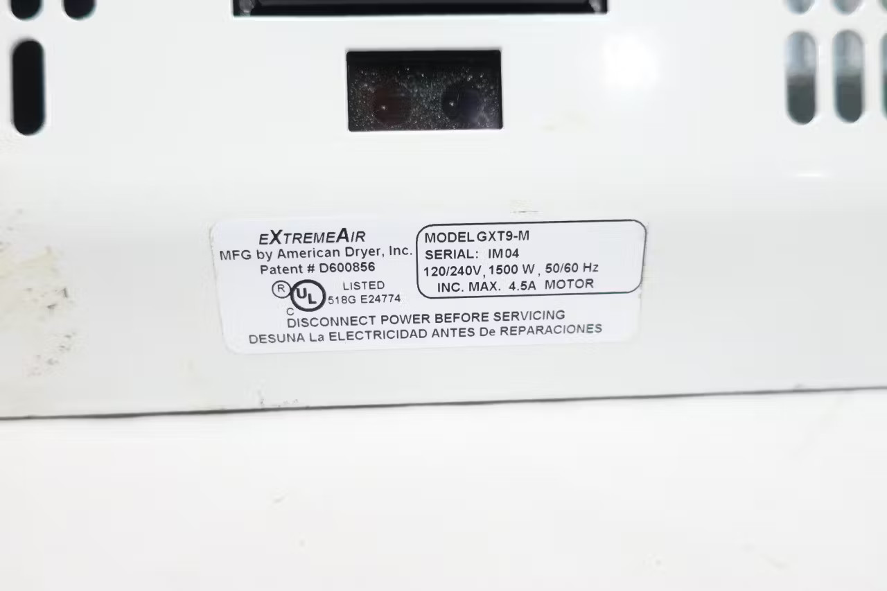 American Dryer GXT9-M Extremeair Automatic Hand Dryer 4.5a Amp 120/240v-ac