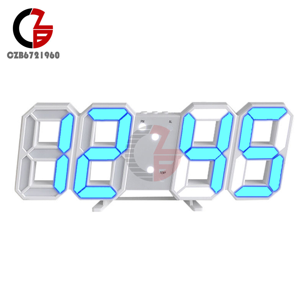 LED Electric Digital Alarm Clock Time/Date/Temperature Display Home Decoration