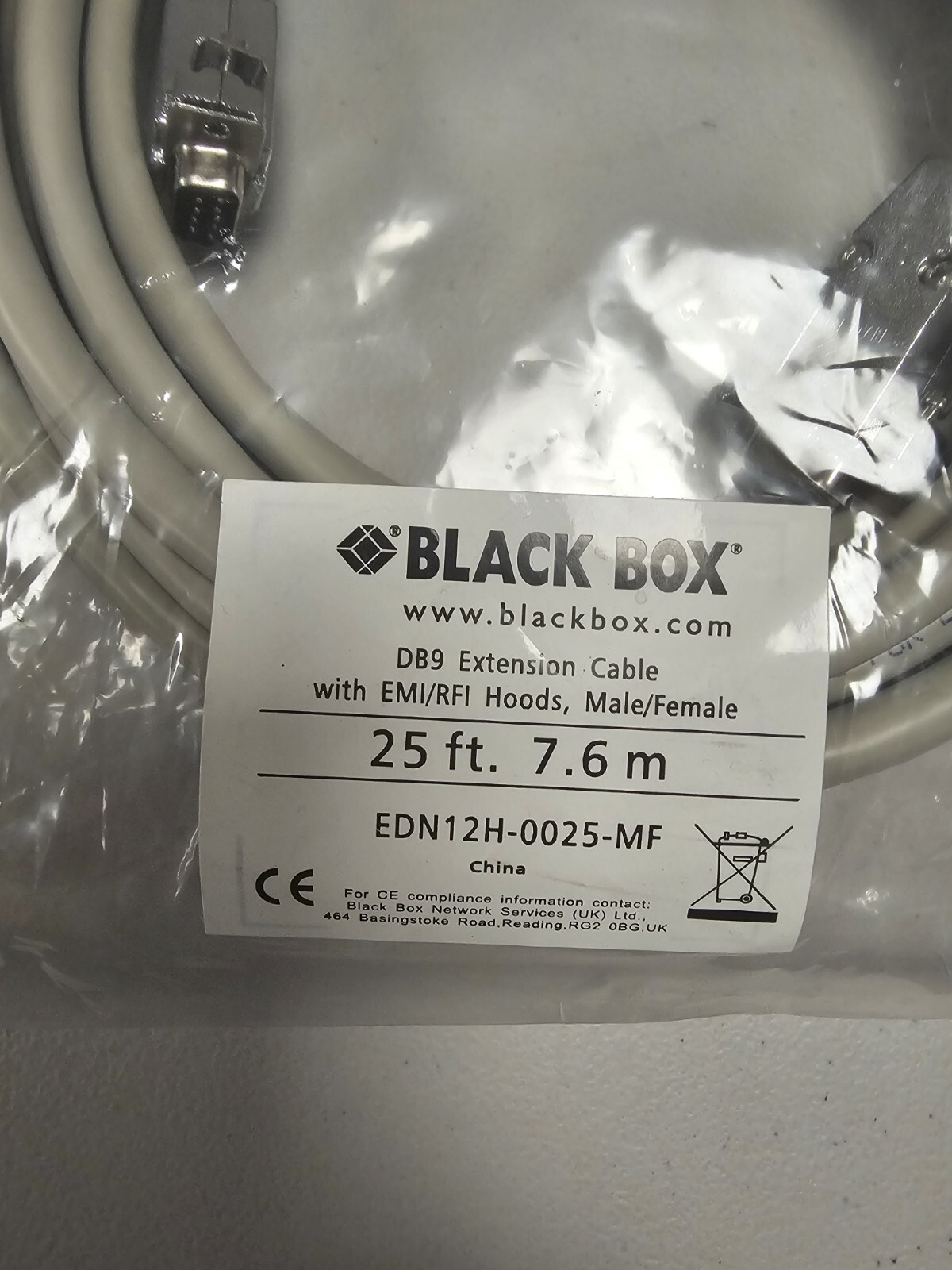 NEW in Package BLACK BOX EDN12H-0025-MF EDN12H0025MF 25 Foot Male to Female