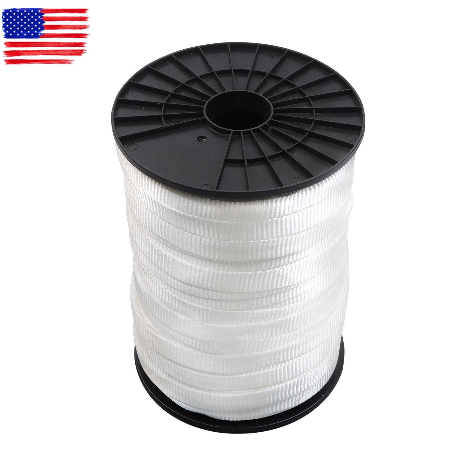 3/4″ × 600′ Mule Tape Flat Rope，Polyester Pull Tape，2500 Lb Tensile Capacity