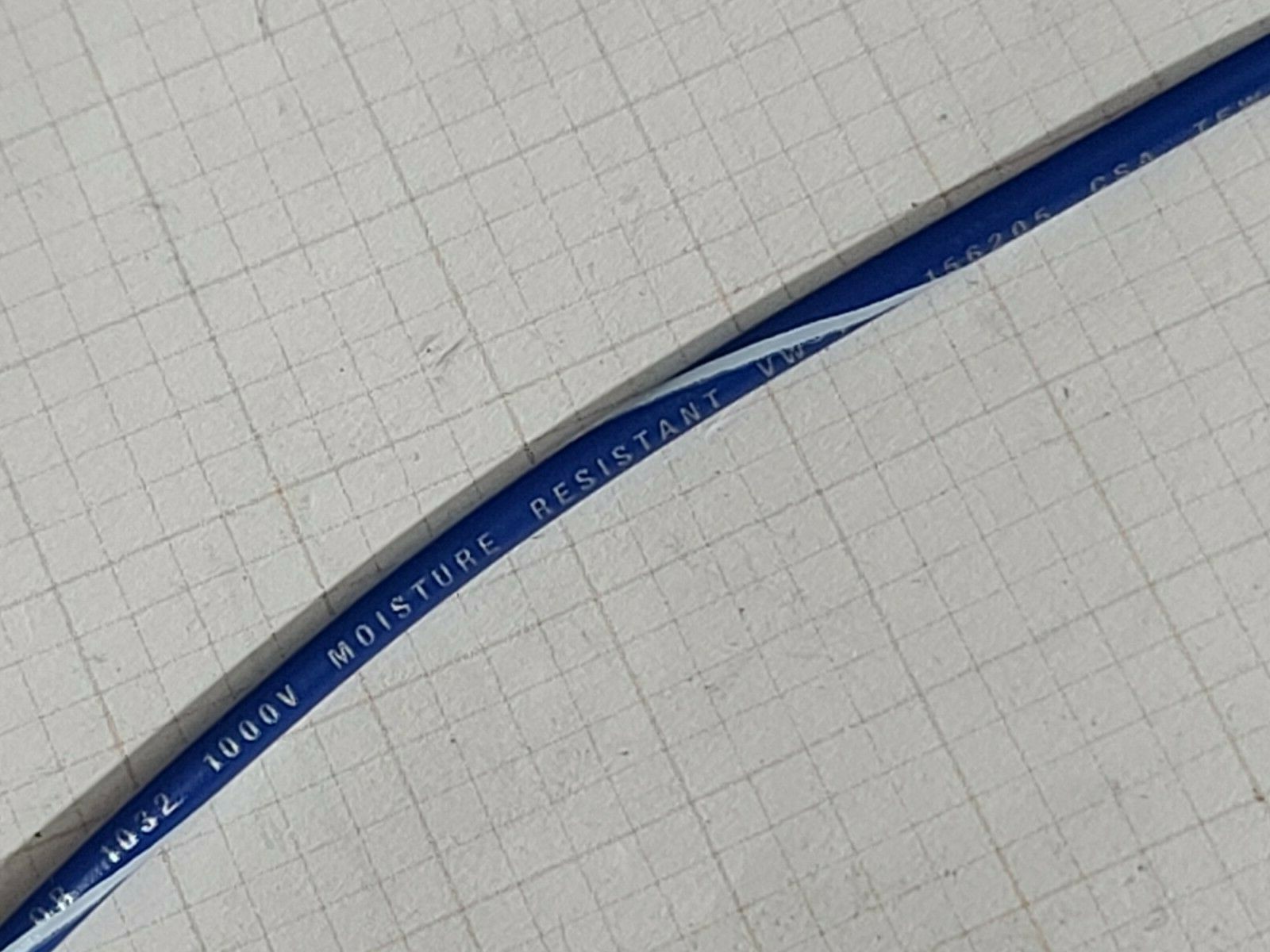 Southwire #16awg Bare Copper Boat Cable Hook-Up Wire Blue/White Stripe /100ft