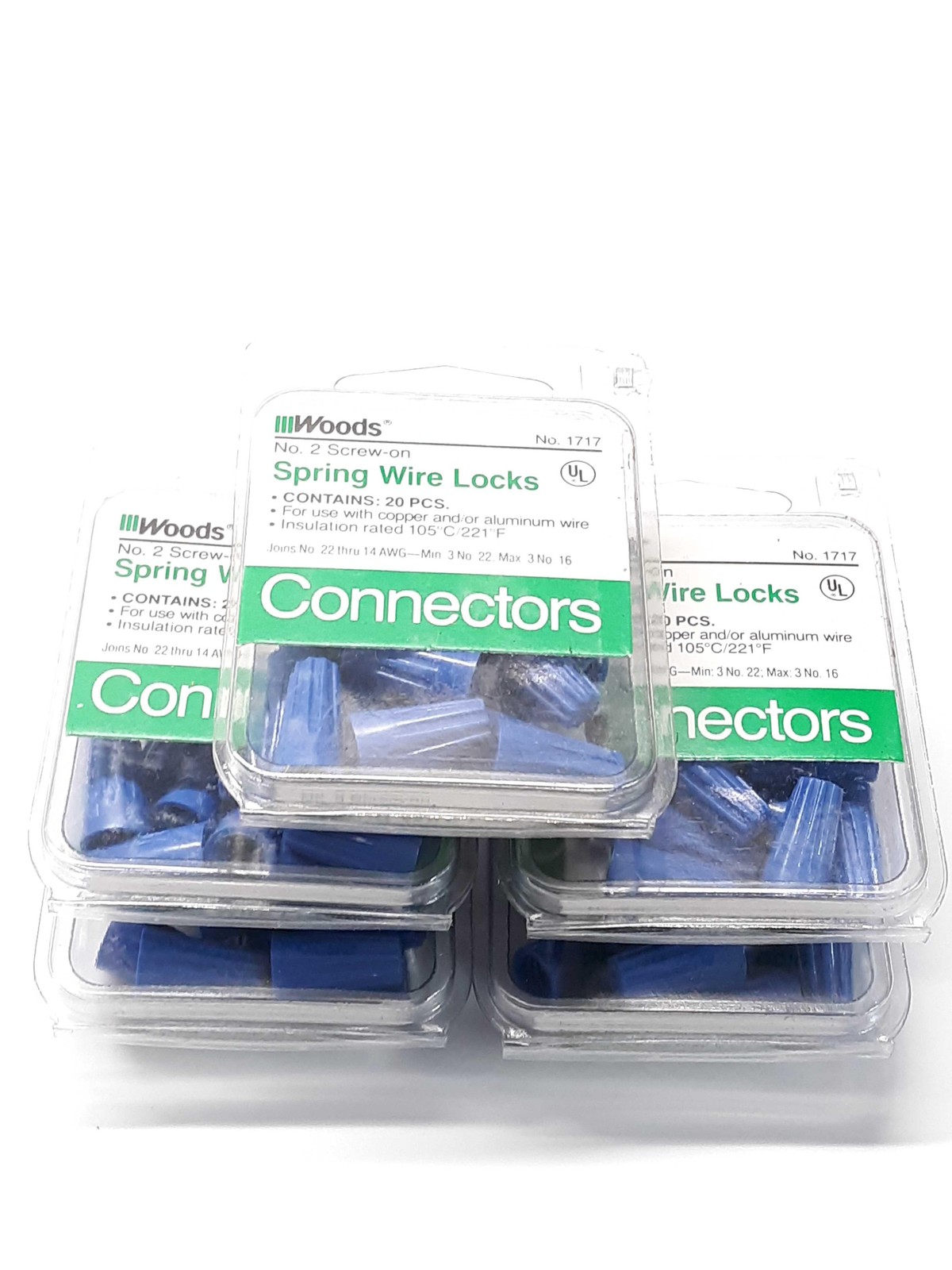 Woods 1717 NO.2 Screw-On Spring Wire Lock, 20-Pack Lot of 5