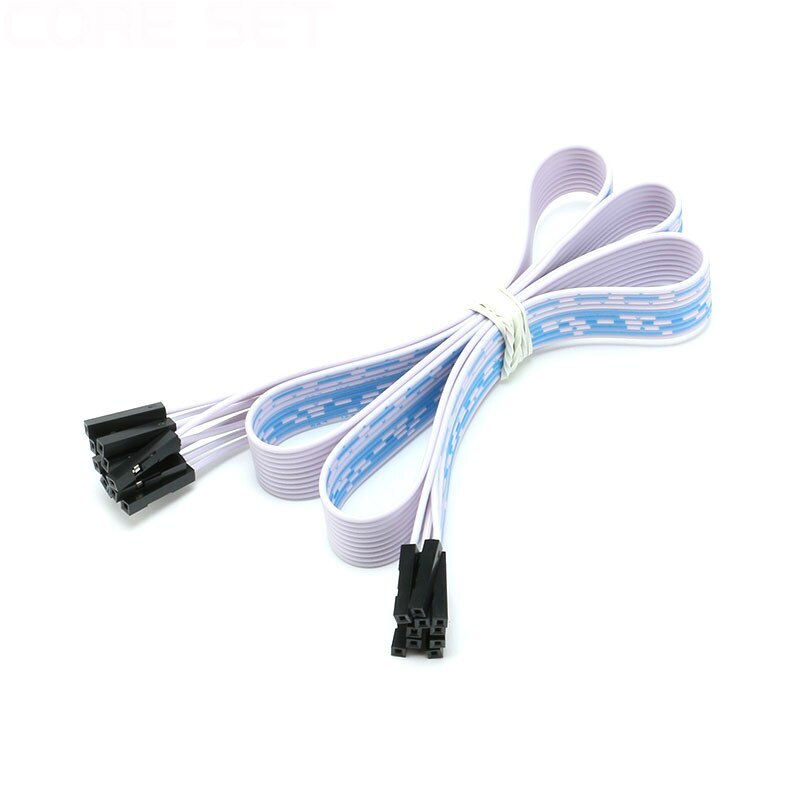 Blue+white Flat Ribbon FPC Cable 10P Double Head With 1P Plastic Shell Kits 60CM
