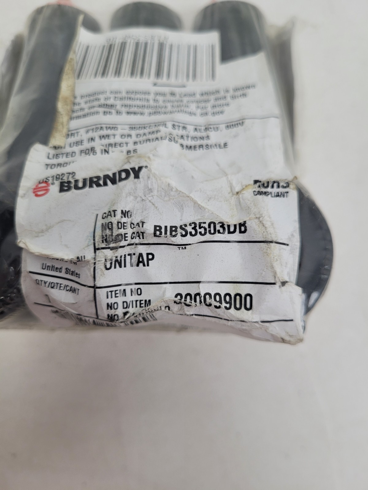 BIBS3503DB Burndy 3 Port 600V Sealed Wire Connector – Next Day Option – New