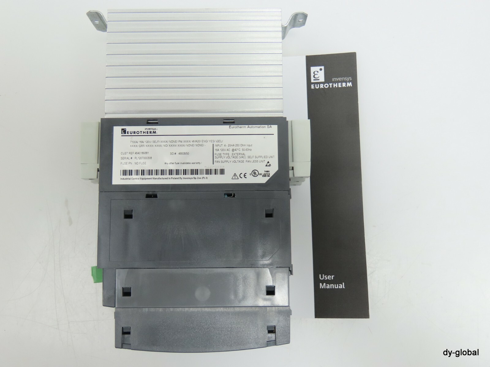 INVENSYS EUROTHERM NIB 7100A/16A/120V/SELF/XXXX/NONE/PA/XXXX/4M ELEC-I-1058=9K12