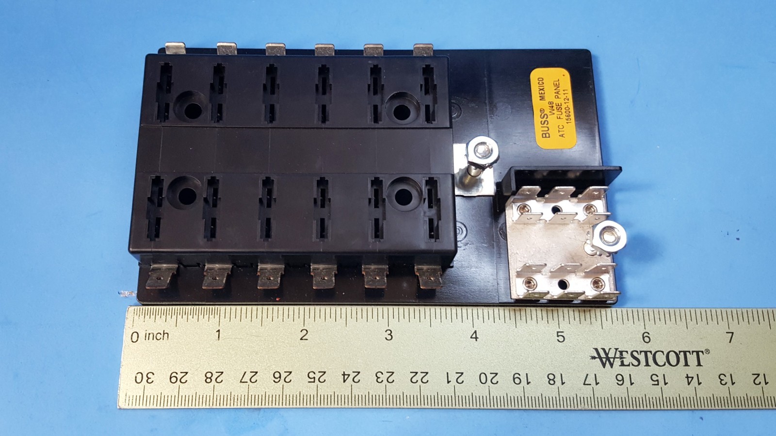 One- ATC Fuse Panel, 15600-12-11, BUSSMANN, Fuse Holder Block Assembly, 12 Pos.