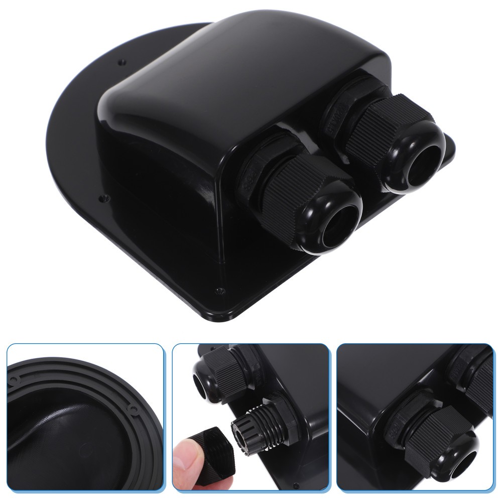 2 Count Cable Gland Housing Double Entry Waterproof Pass Through