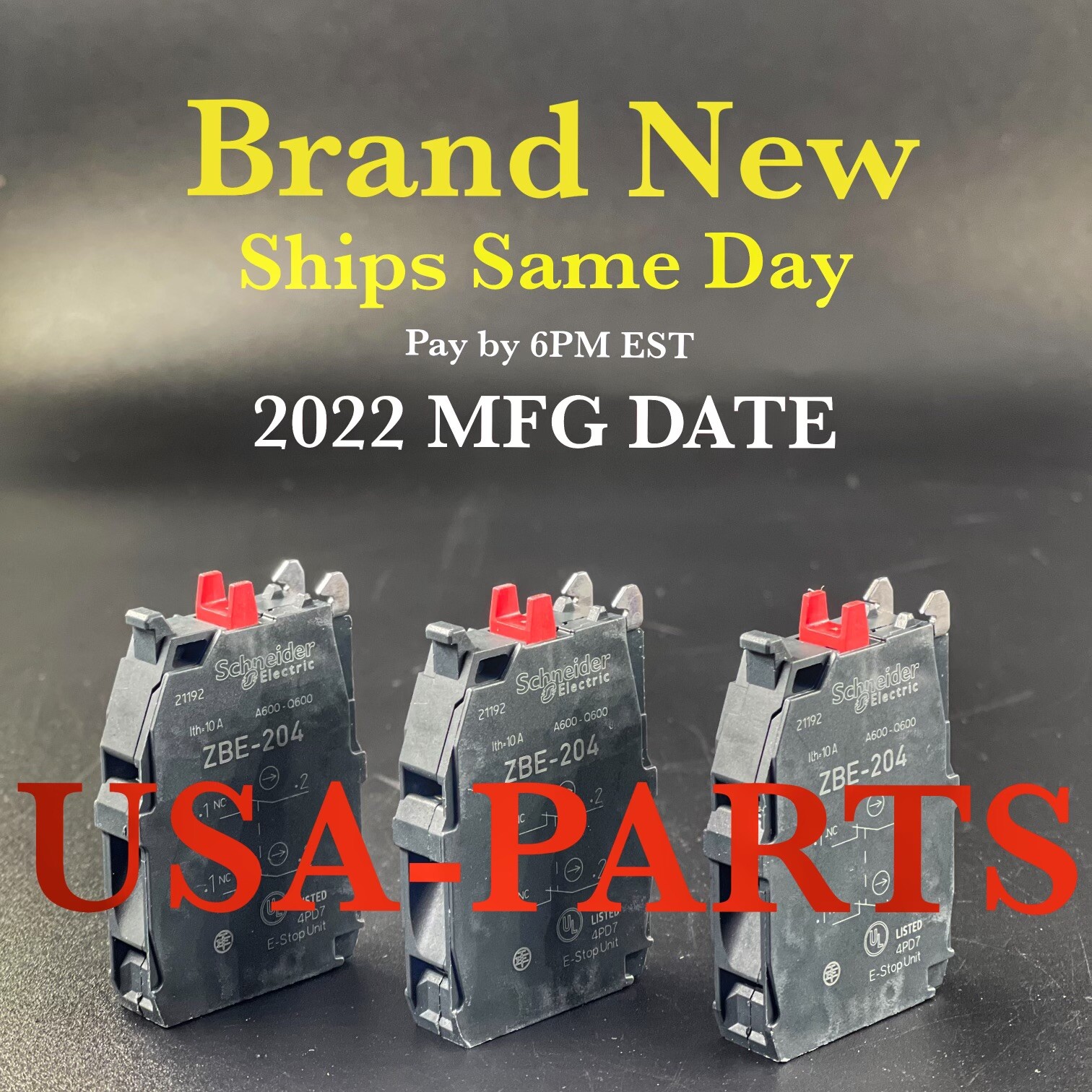 NEW SCHNEIDER ZBE-204 ZBE204 CONTACT BLOCK *Free Same Day Shipping By 6 pm*