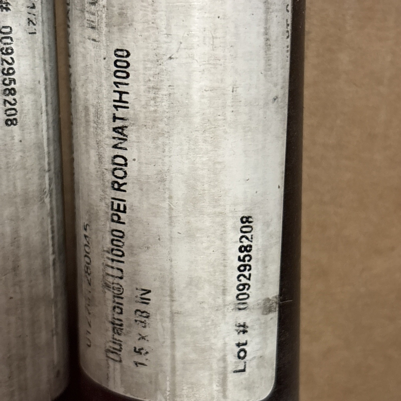 Mitsubishi Duratron U1000 PEI Ultem Rod 1.5″ Dia x 48″ Long – Lot of 3 (12ft Tot