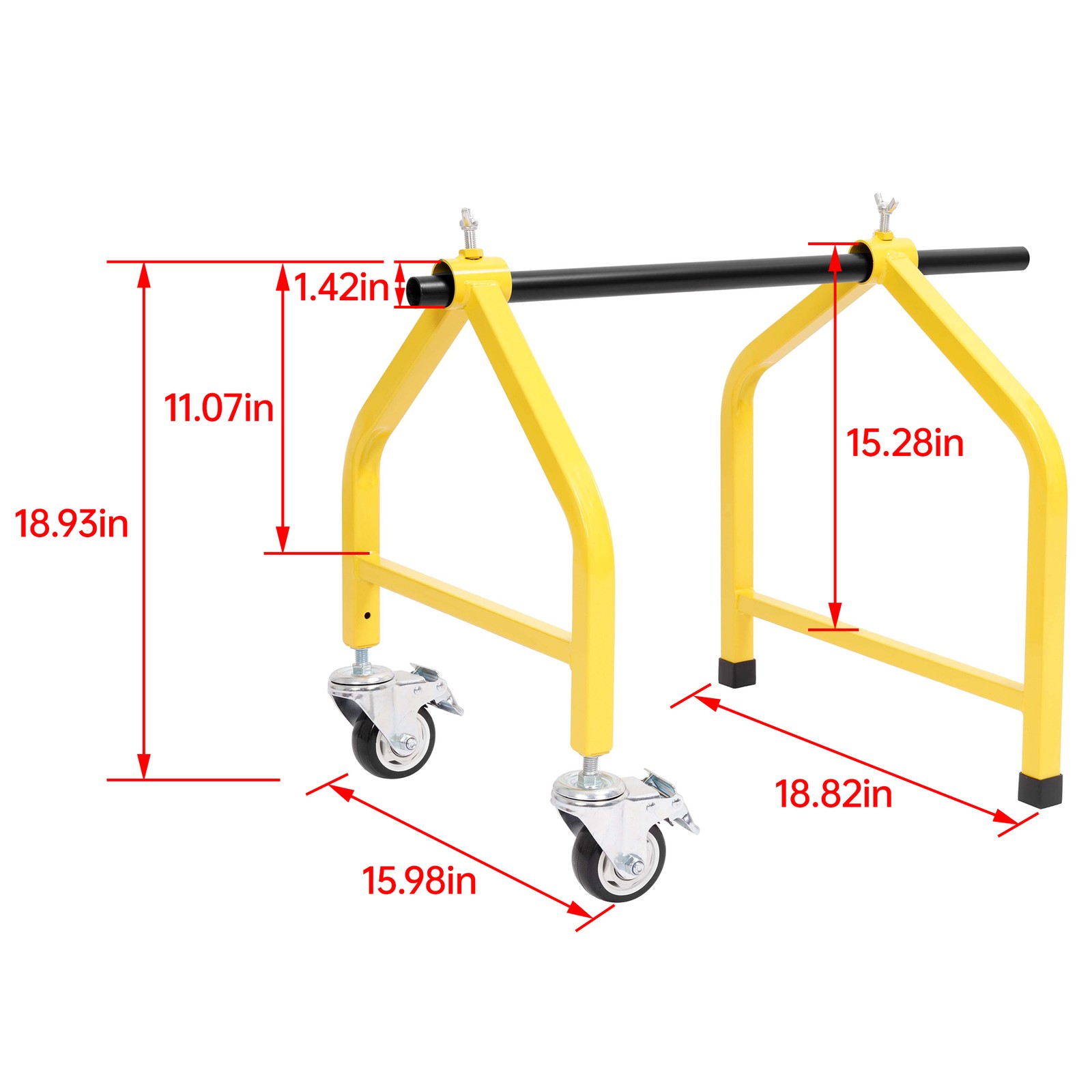 32″ Portable Wire Spool Rack Cable Caddy 300LBS Load Capacity Moveable Wire Rack