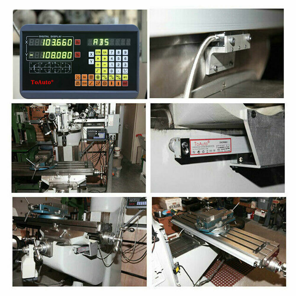 ToAuto 3 Axis Digital Readout +3pc Linear Scale 150*300*550mm DRO Kit,US STOCK