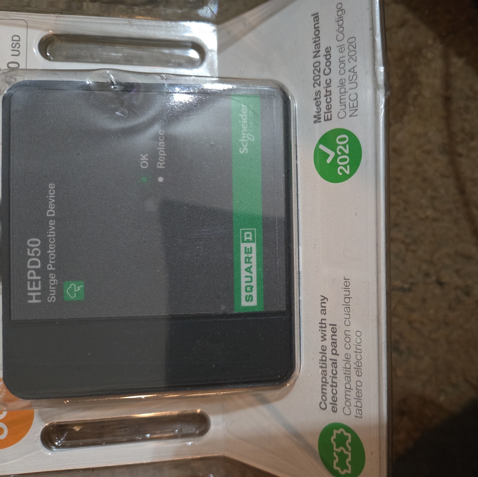 *NEW* Square D 50 kA Home Electronics Protective Device (HEPD50) HEPD50