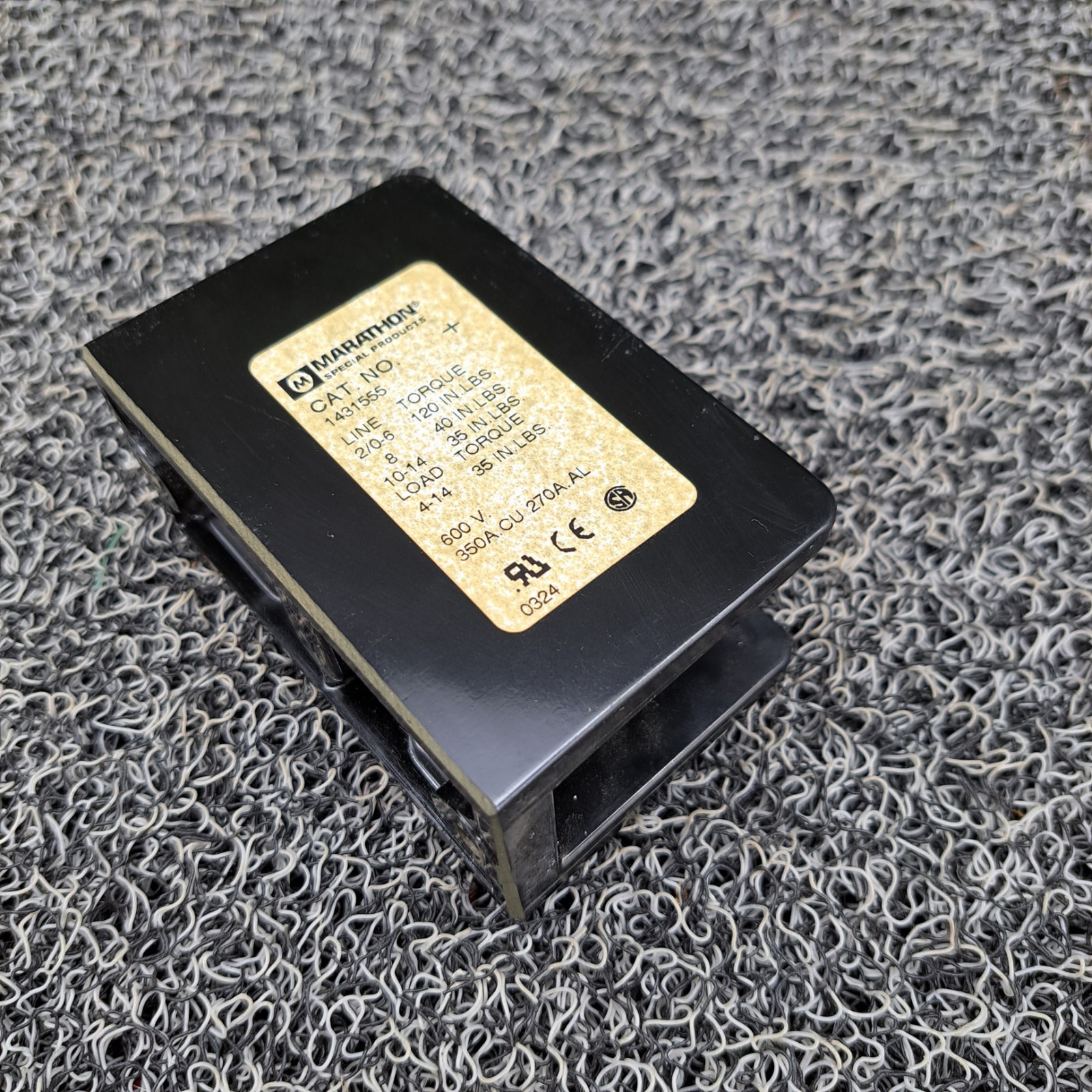 Marathon 1431555 Power Distribution Block. 350A 600V