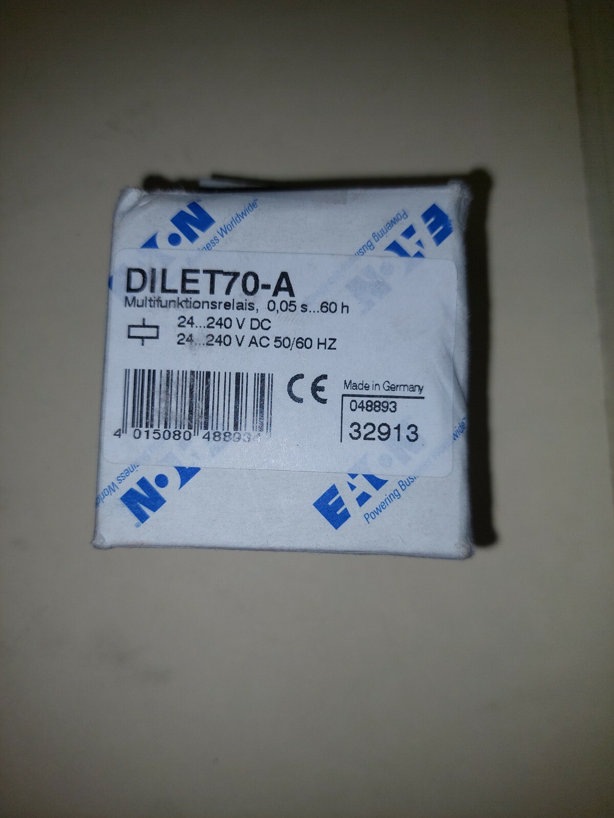 Eaton Multi Function Relay With Potentiometer Connection DILET70-A