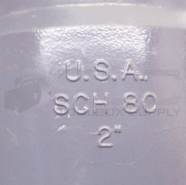 LOT OF 2 NEW LASCO SCH 80 2″ 45 DEGREE ELBOW FITTING