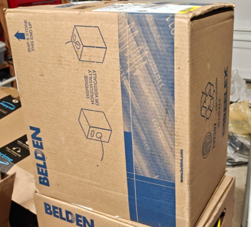 Belden 23 AWG 4 Pair U/UTP CMP-LP Box Cat 6 Yellow 1000 ft
