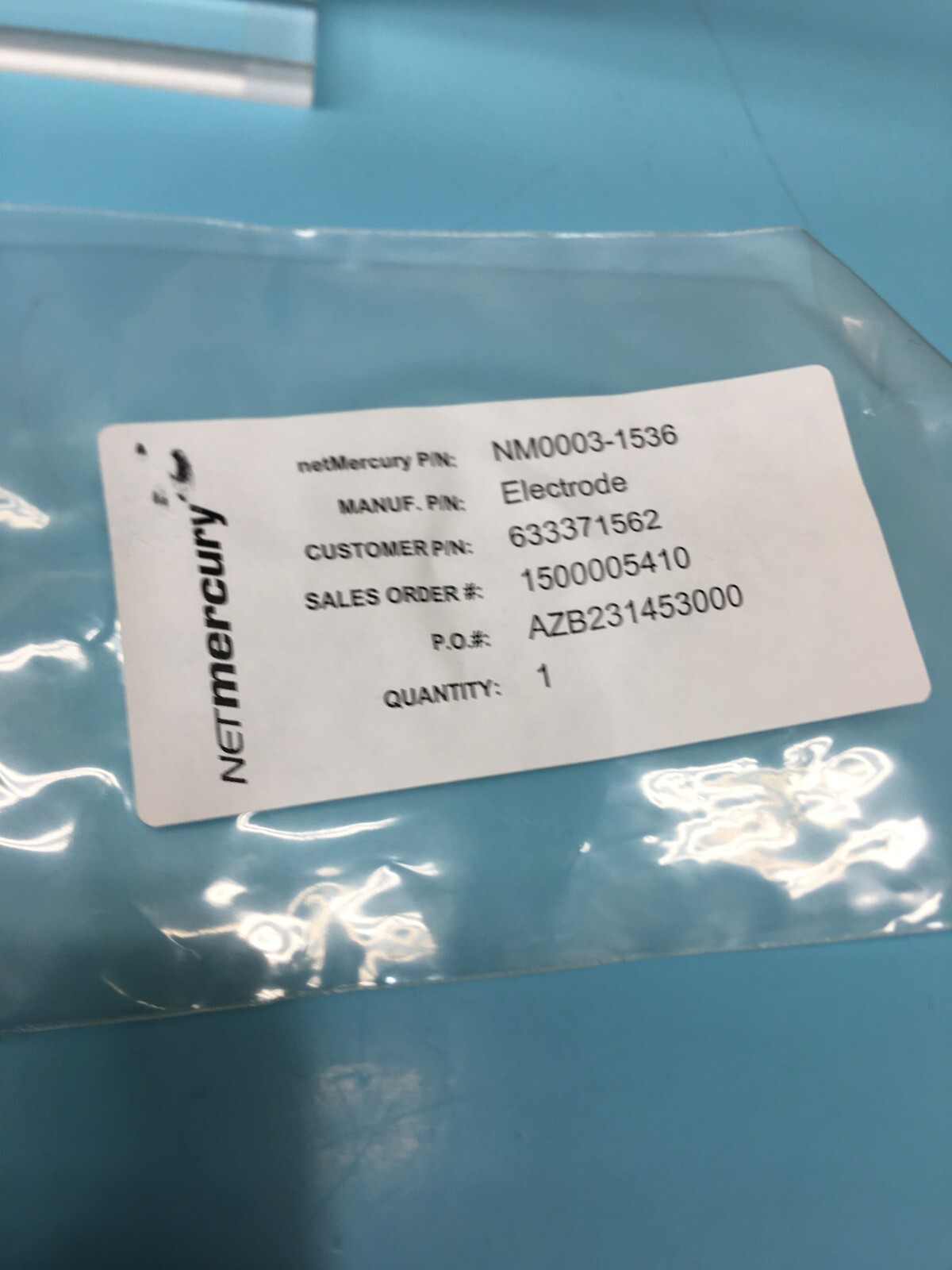 NetMercury NM0003-1536 CU, Electrode, Silver, ECI VAU510, 633371562, 183869