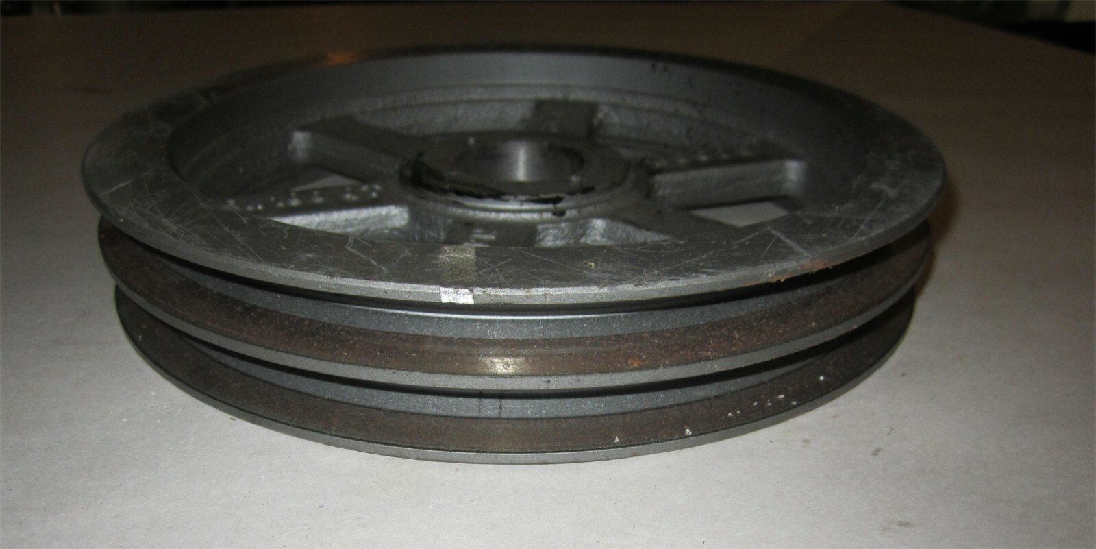 TB Woods Cast Iron Double Groove Light Duty Sheave, Model 2BK100QT, Used