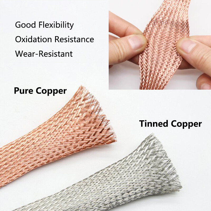 Pure Copper / Tinned Copper Shielding Braided Sleeve Cable Sleeving 2mm – 28mm