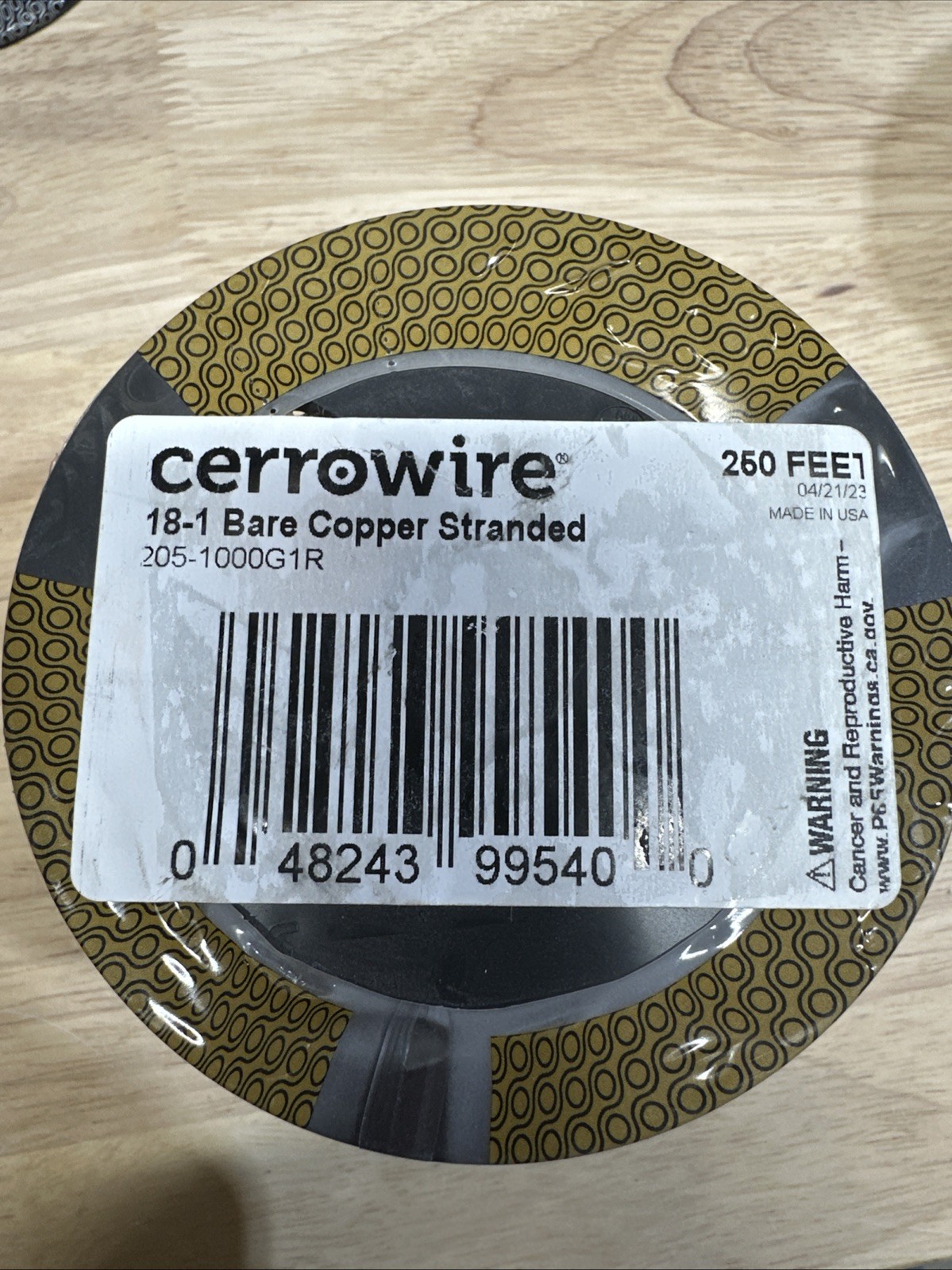 Cerrowire 250 ft. 18-Gauge Stranded SD Bare Copper Grounding Wire