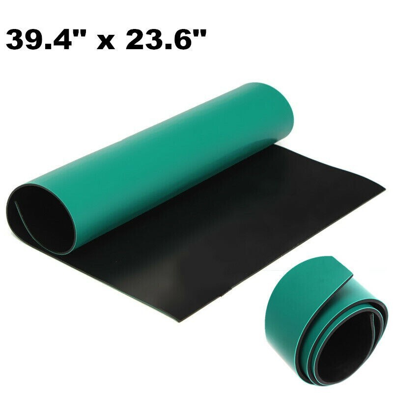 PC Building Rubber Anti Static Mat Green Roll ESD Floor Mat Table 39″X24″ inches