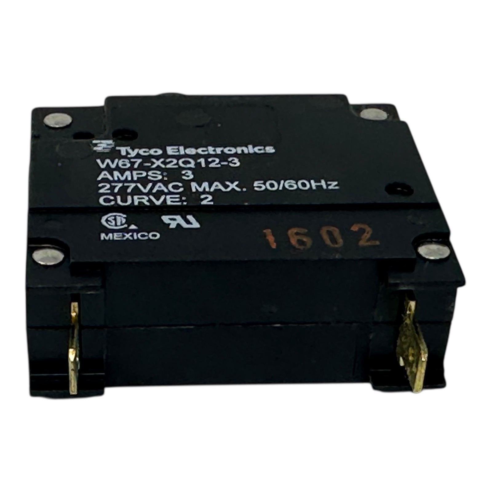 TYCO ELECTRONICS W67-X2Q12-3 CIRCUIT BREAKER 3A 277VAC NEW/UNUSED SURPLUS