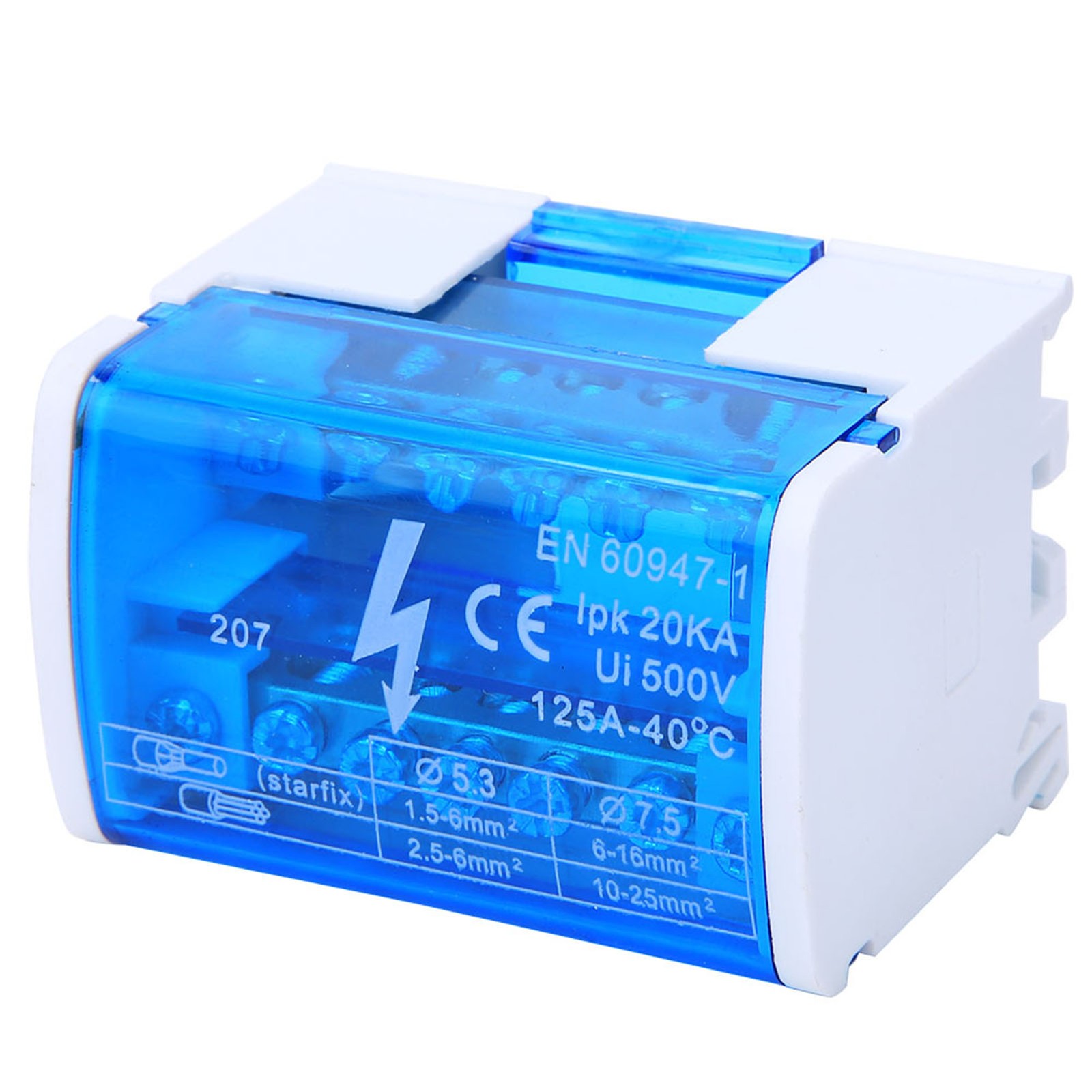 ­Terminal Distribution Box Din Rail 2-Level Single Phase With Transparent Dust