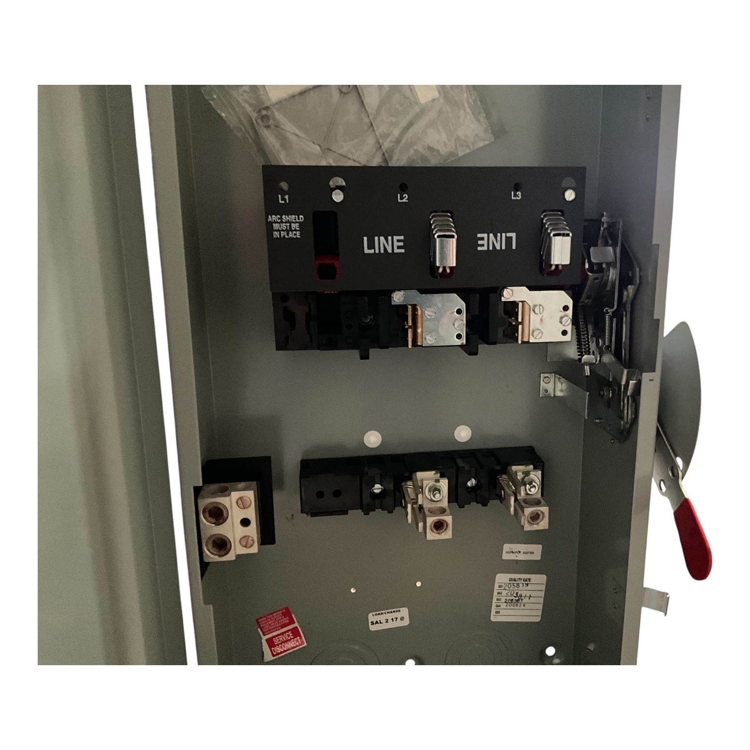 GE ABB TG3224R 200A 240V Fusible Safety Switch 2-Pole NEMA 3R Outdoor Disconnect