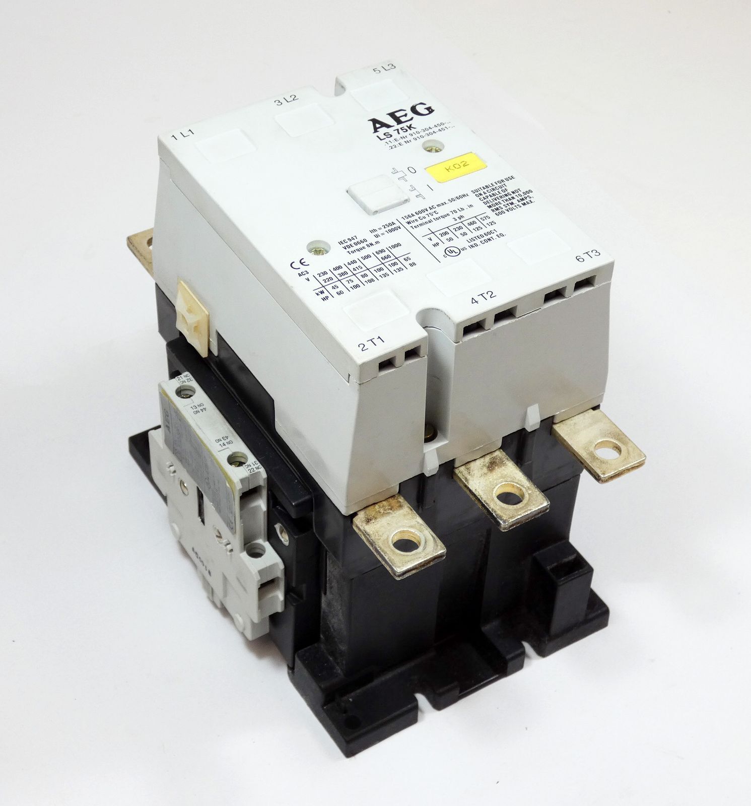 AEG LS 75K LS75K Contactor Coil 230/400V 45/75kW -used-