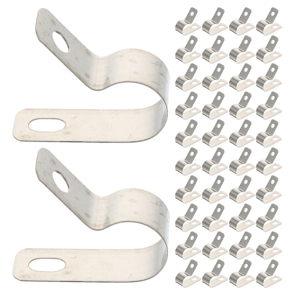 200Pcs Metal Wire Cable Clamps R Type Clips for Indoor Outdoor Electrical Wiring