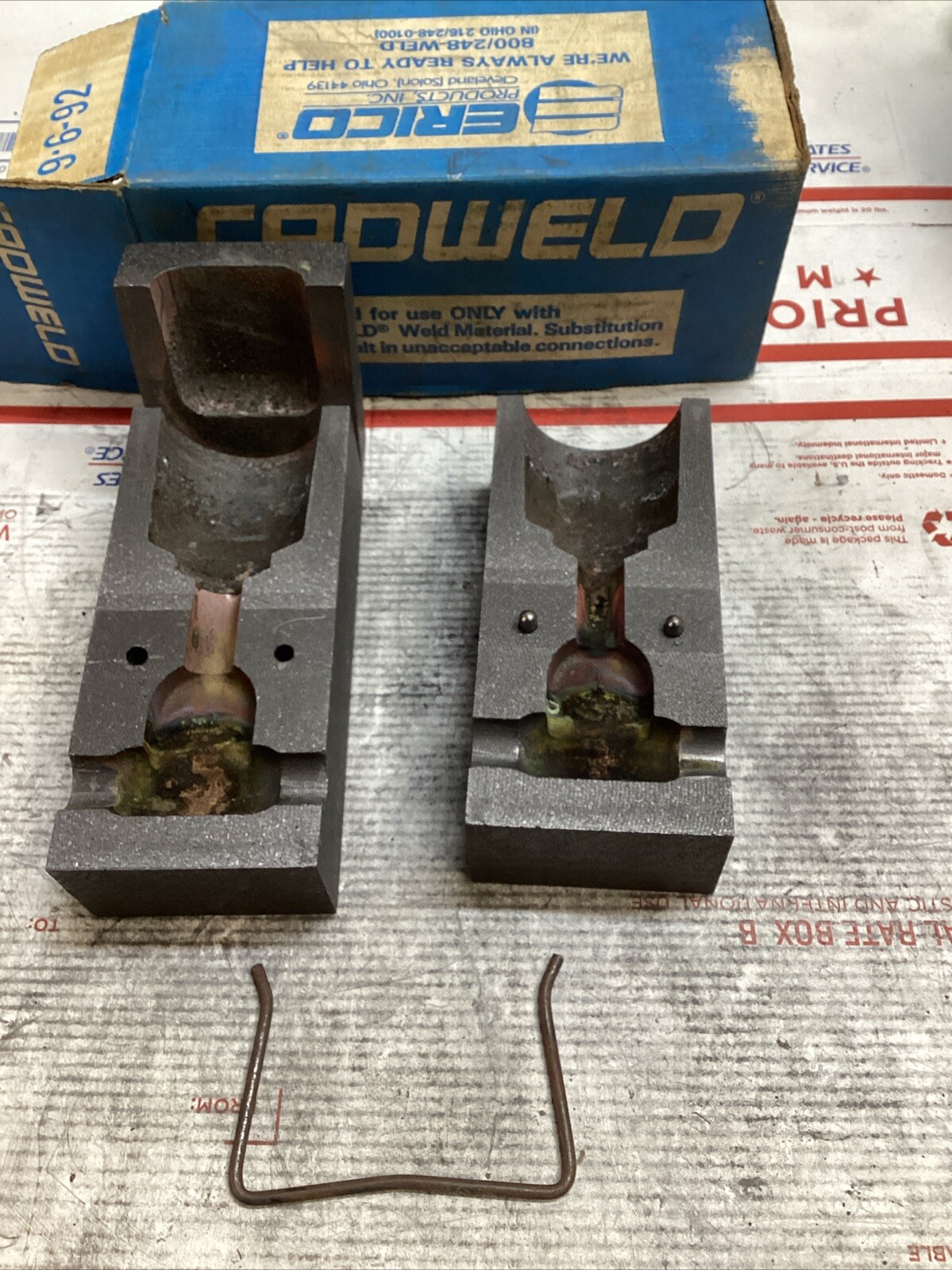 ERICO CADWELD IP-A SSC-2Q MOLD 4/0 AWG CONC RUN & TAP #90 CART ED4U 3295