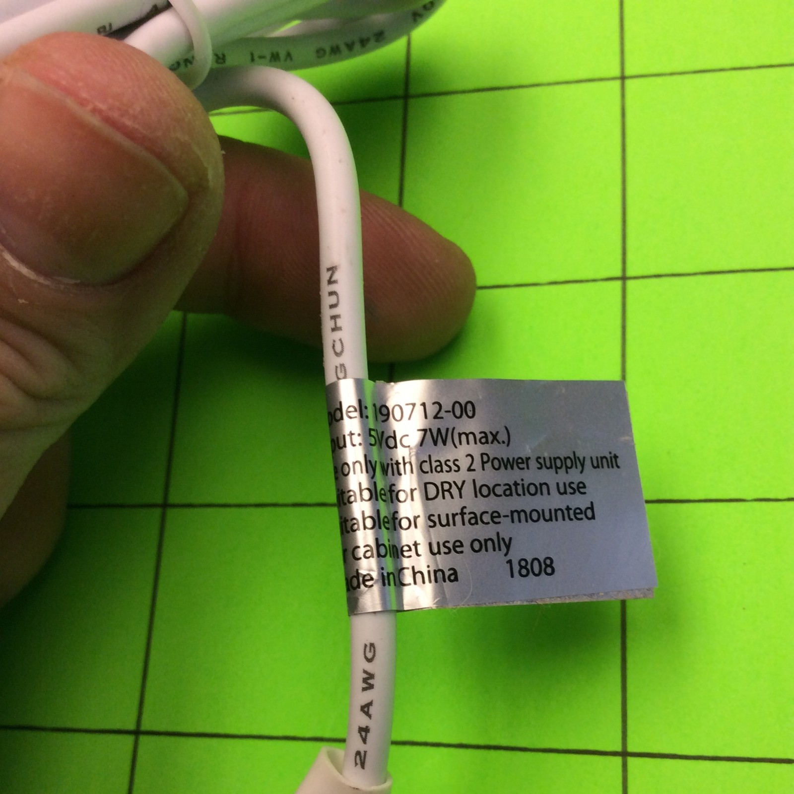 Monster 6.56FT 5V RGB Strip Controller Power Cable Cord