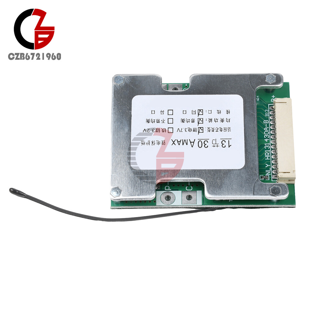13S 48V 30A 18650 Li-ion Battery Protection Board BMS w/ Equalization for E-bike