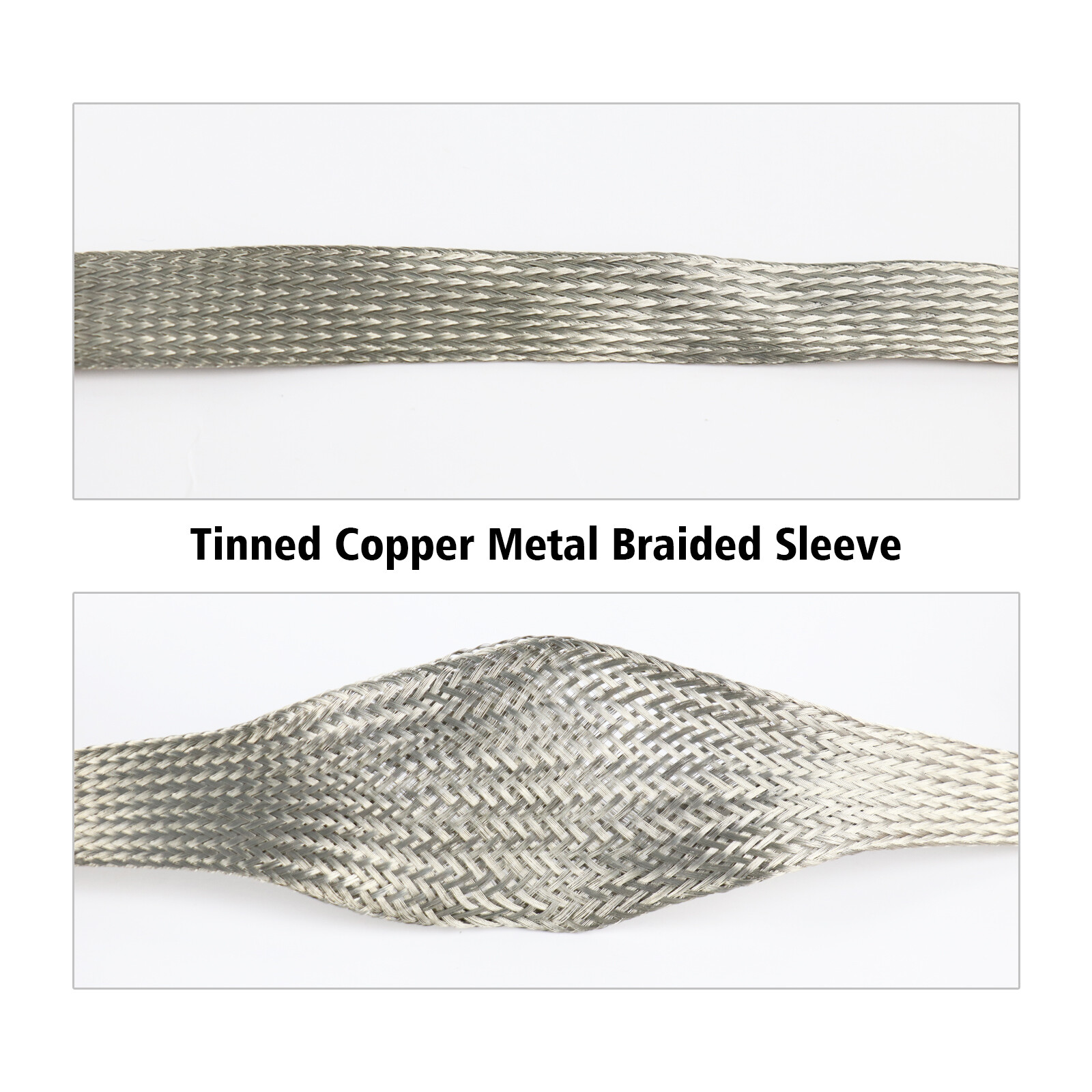 Ground Straps Wire Shielding Braided Tinned Copper material Cable Sleeves Lot