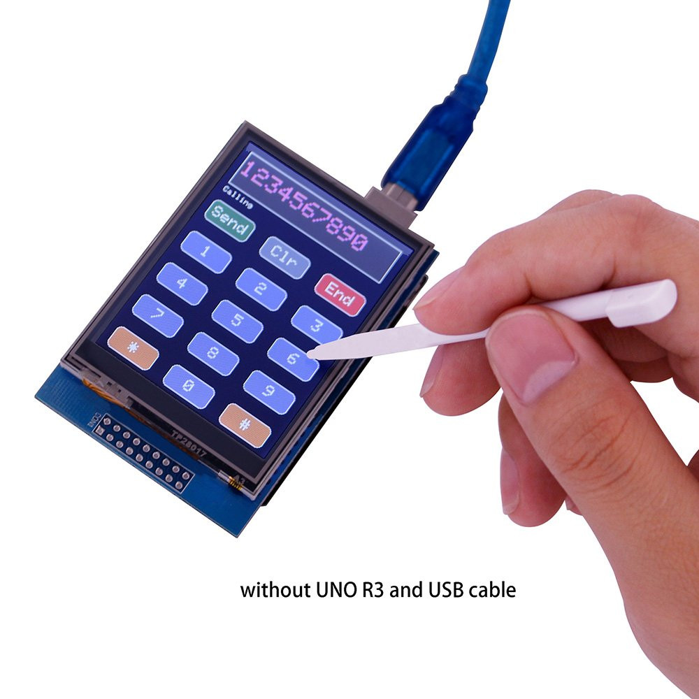 UNO R3 2.8 Inches TFT Touch Screen with SD Card Socket with Technical Data for A