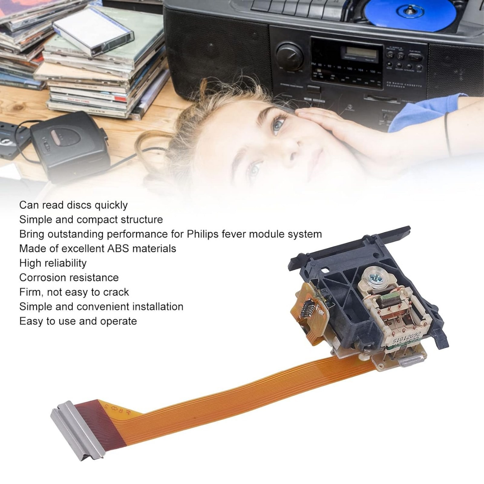 ABS Optical Pickup Head Replacement VAU1254 VAU1255 for CD Pro 2 LF Power Type