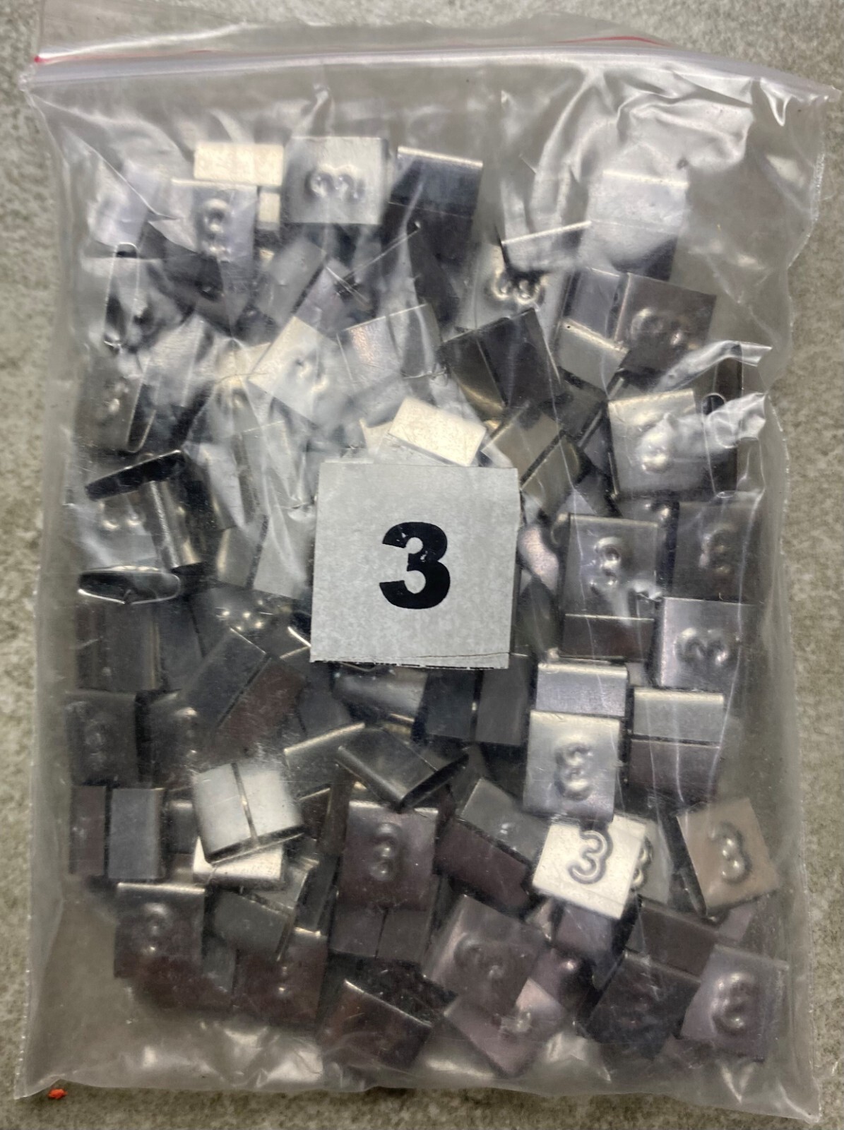 HAYATA ID-3, Stainless Steel Cable Marker 316SS, Symbol “3” , 100 Pc’s Pkt