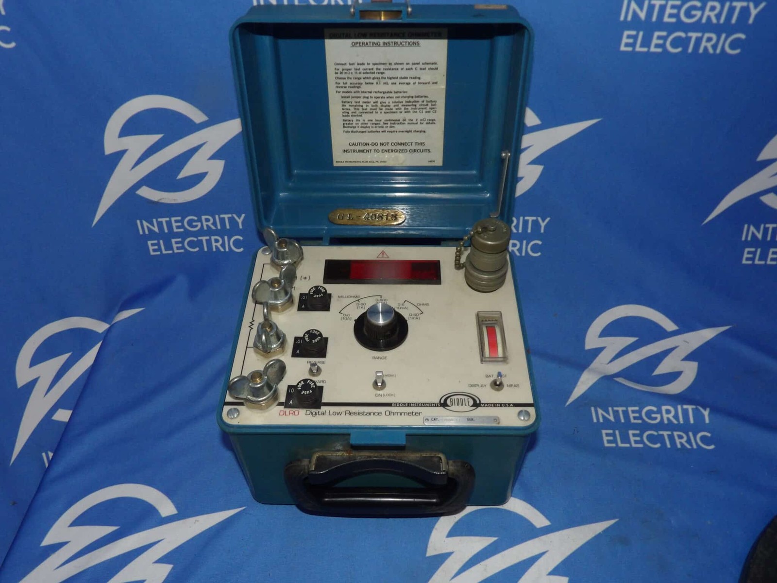 Biddle 247000-7 DLRO Digital Low Resistance Ohmmeter + 1 Year Warranty