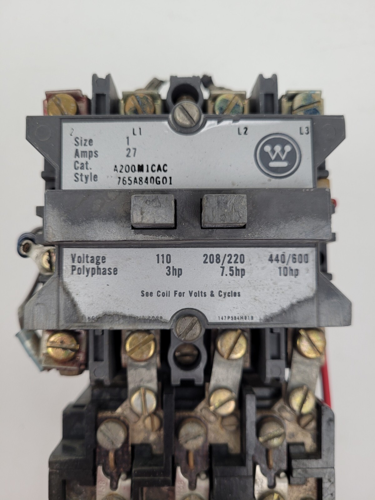 A200M1CAC Westinghouse 27 Amp NEMA Size 1 Starter 120V Coil – Next Day Option