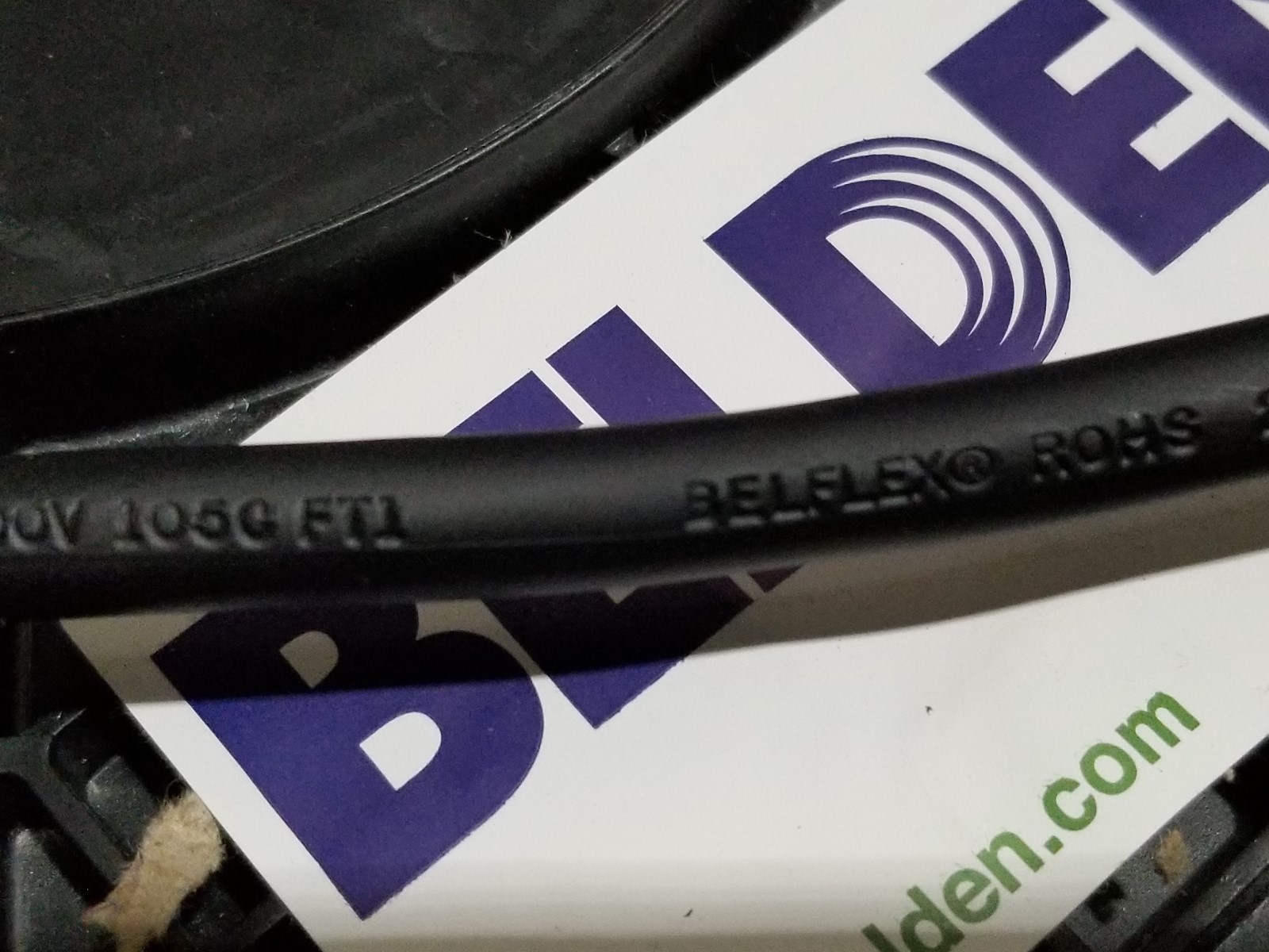 Belden 19509 18/3C SJTOW BelFlex High Flex Portable Power Cord Cable Black /10ft