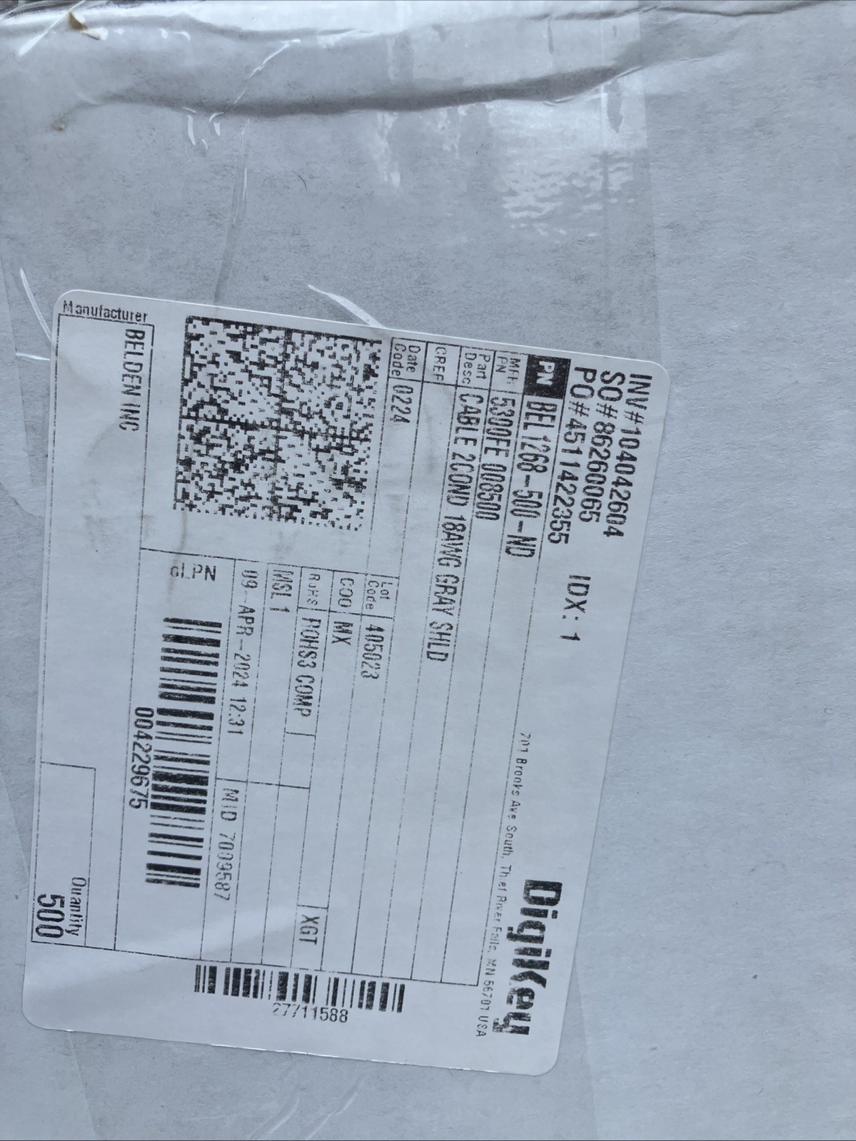Belden 5300FE (500’) 18/2 Shielded