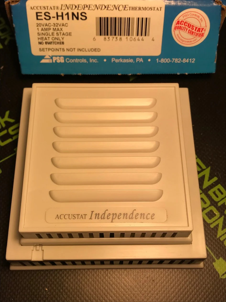 ES-H1NS – PSG CONTROLS – ACCUSTAT INDEPENDENCE THERMOSTAT 20-32 VAC, 1 AMP MAX