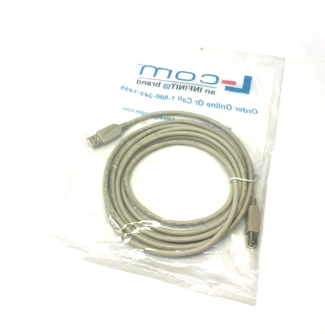 L-Com CSMUAB-3M Premium USB Cable Type A – B Cable 0.3m