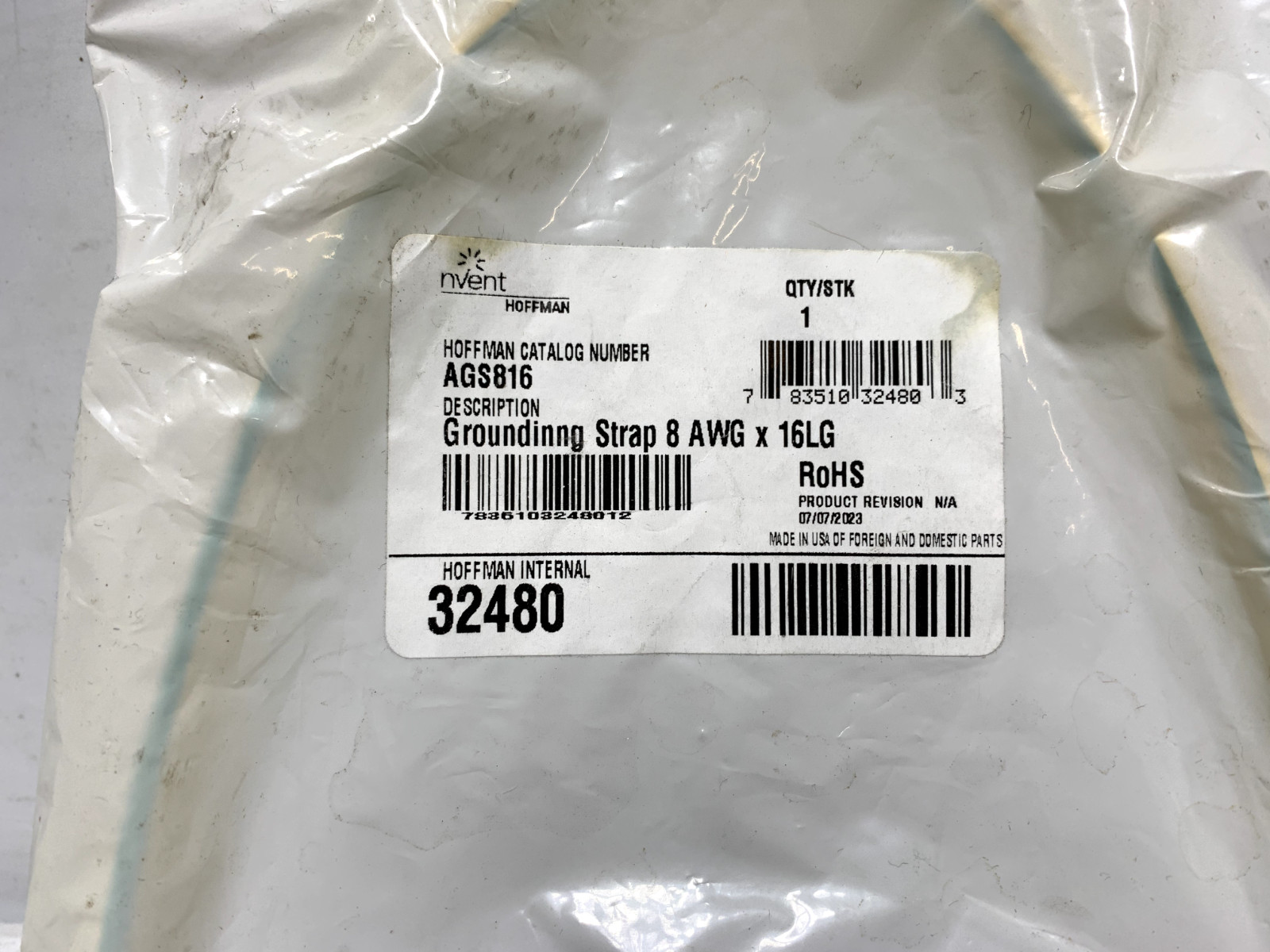 Nvent AGS816 Insulated Grounding Strap Braided 16″ Copper 32480