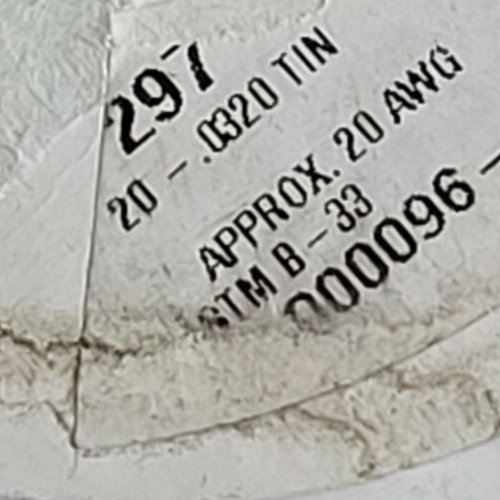 Alpha Wire 297 #20awg Solid Tinned Copper Bus Bar Ground Bonding Wire /25ft